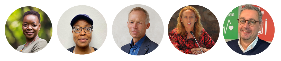 Headshots of webinar speakers