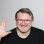 Christian showing the "Live long and prosper" gesture.